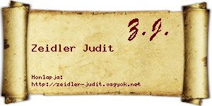 Zeidler Judit névjegykártya